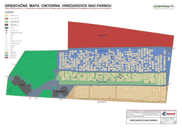 Orientačná mapa Hrnčiarovce nad Parnou