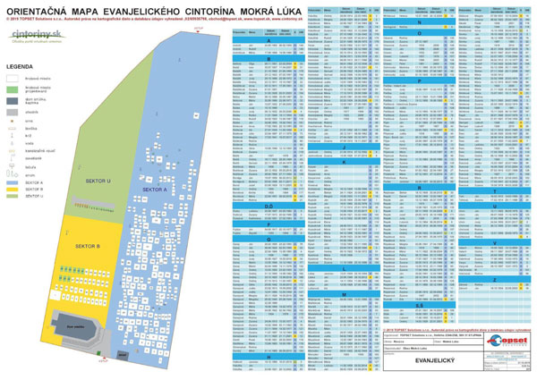 Orientačná mapa Mokrá Lúka